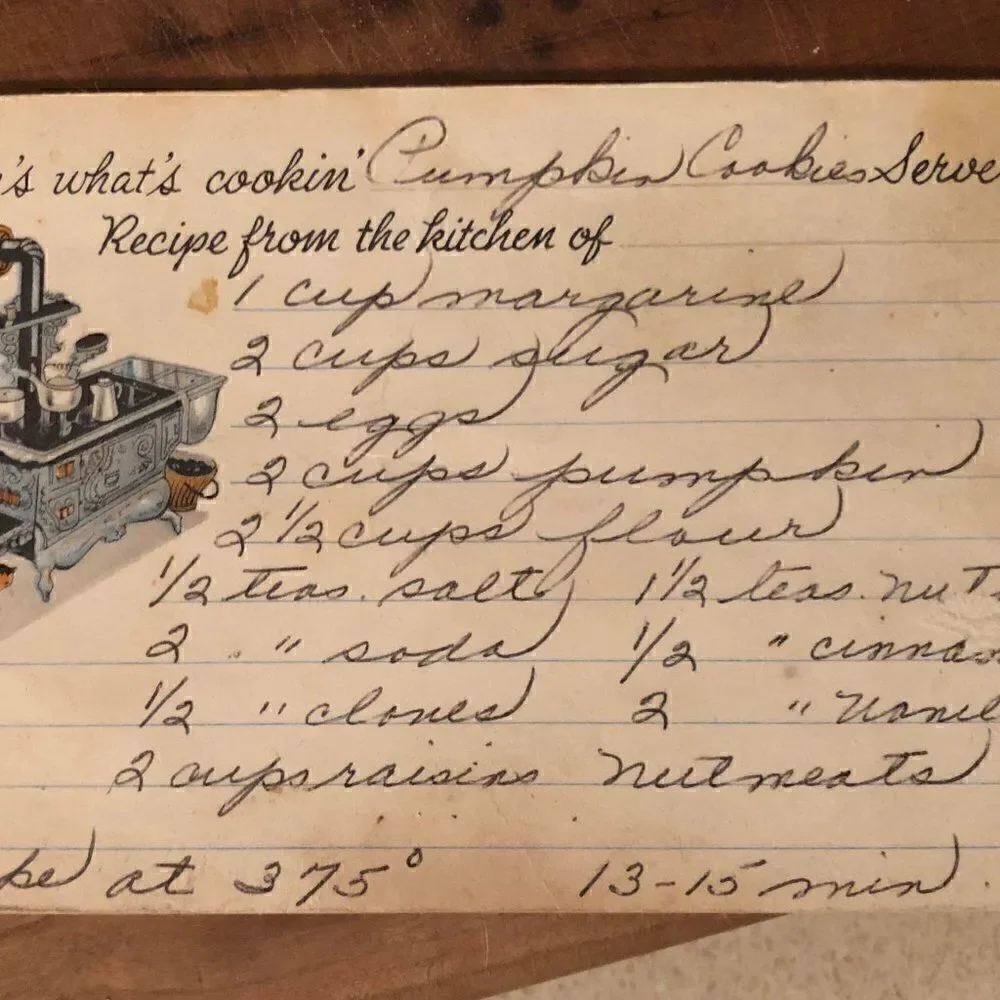 Engraved Handwritten Recipe Metal Card - Personalized Grandma's Recipe Card